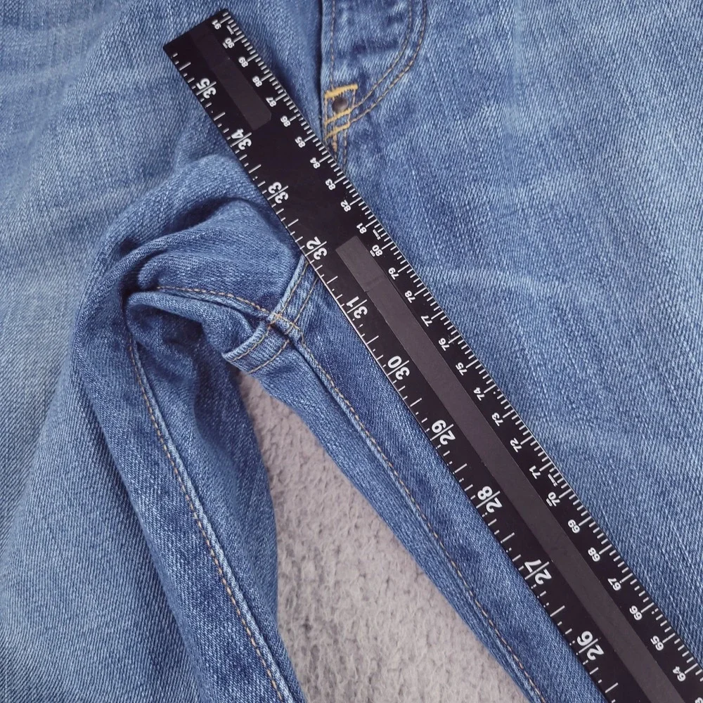 POLO Ralph Lauren Jeans Mens 34x30 Bootcut 750 Button Fly 100% Cotton Blue Denim